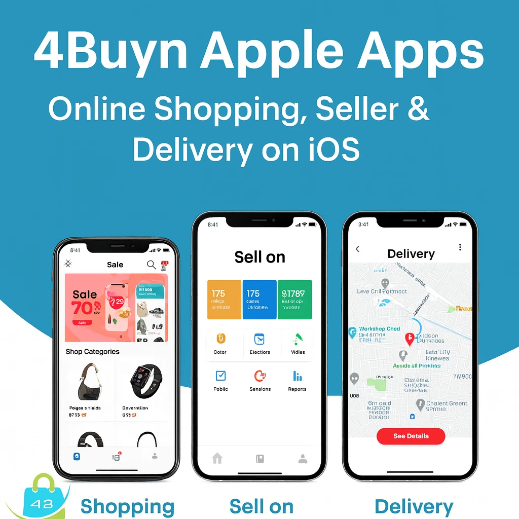 4Buyn Launches Three Apple Apps: Shopper, Seller, and Delivery