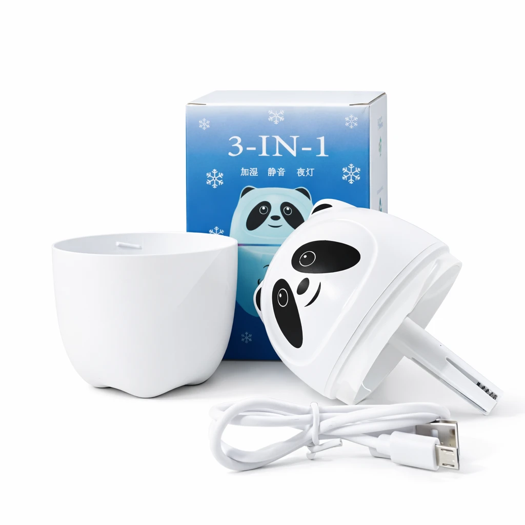 Panda Air Humidifier with 3-in-1  LED Night Light & Aroma Diffuser