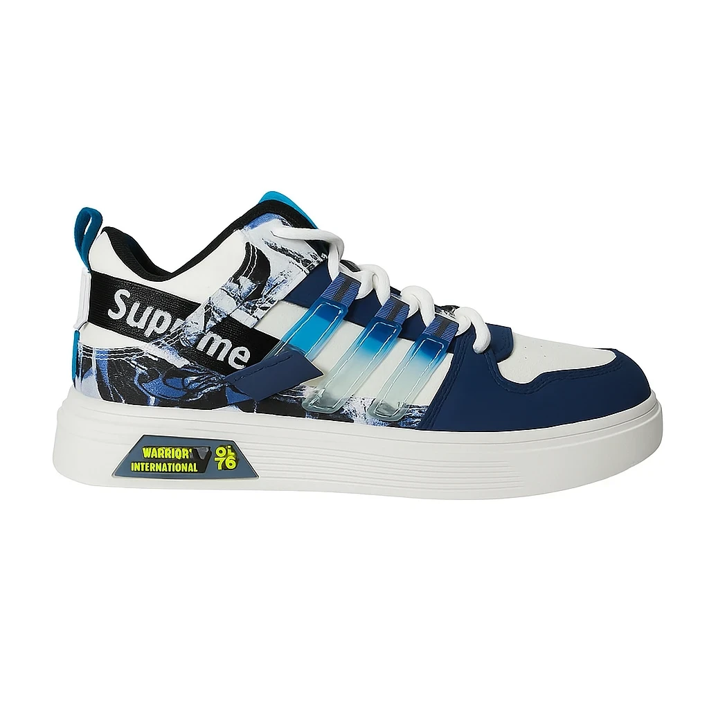 Warrior Supreme Edition Sneakers – Blue & White Hi...