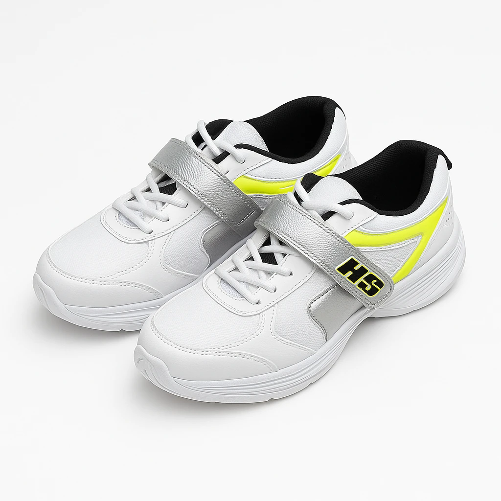 White Sports Shoes with H...