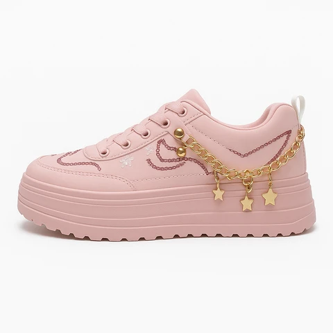 Women's Pink Platform Sne...